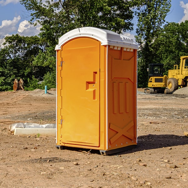 how often are the porta potties cleaned and serviced during a rental period in Hidden Springs